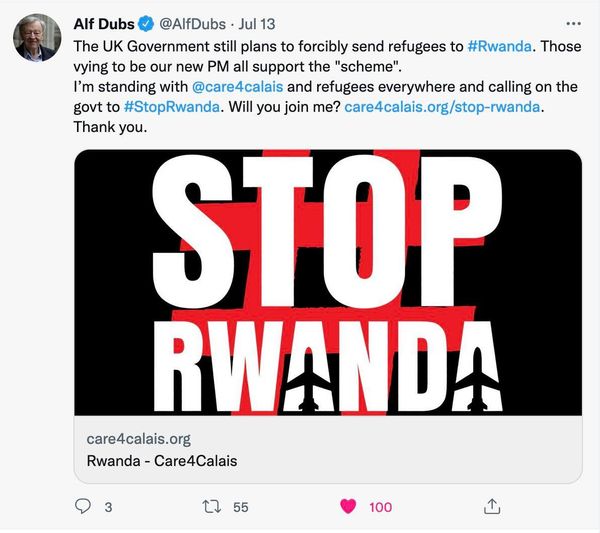 Lord Alf Dubs says #StopRwanda