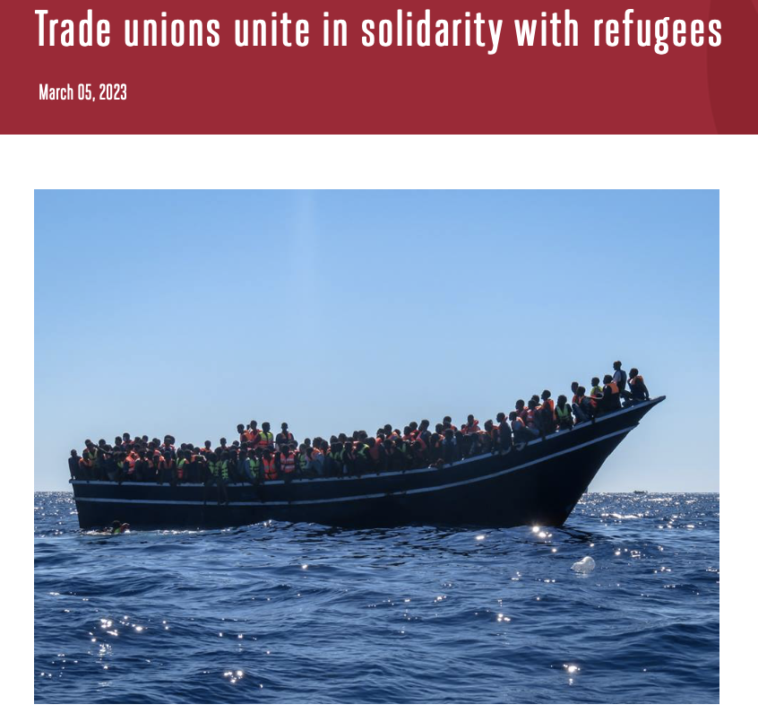 Trade unions issue joint statement in support of refugees