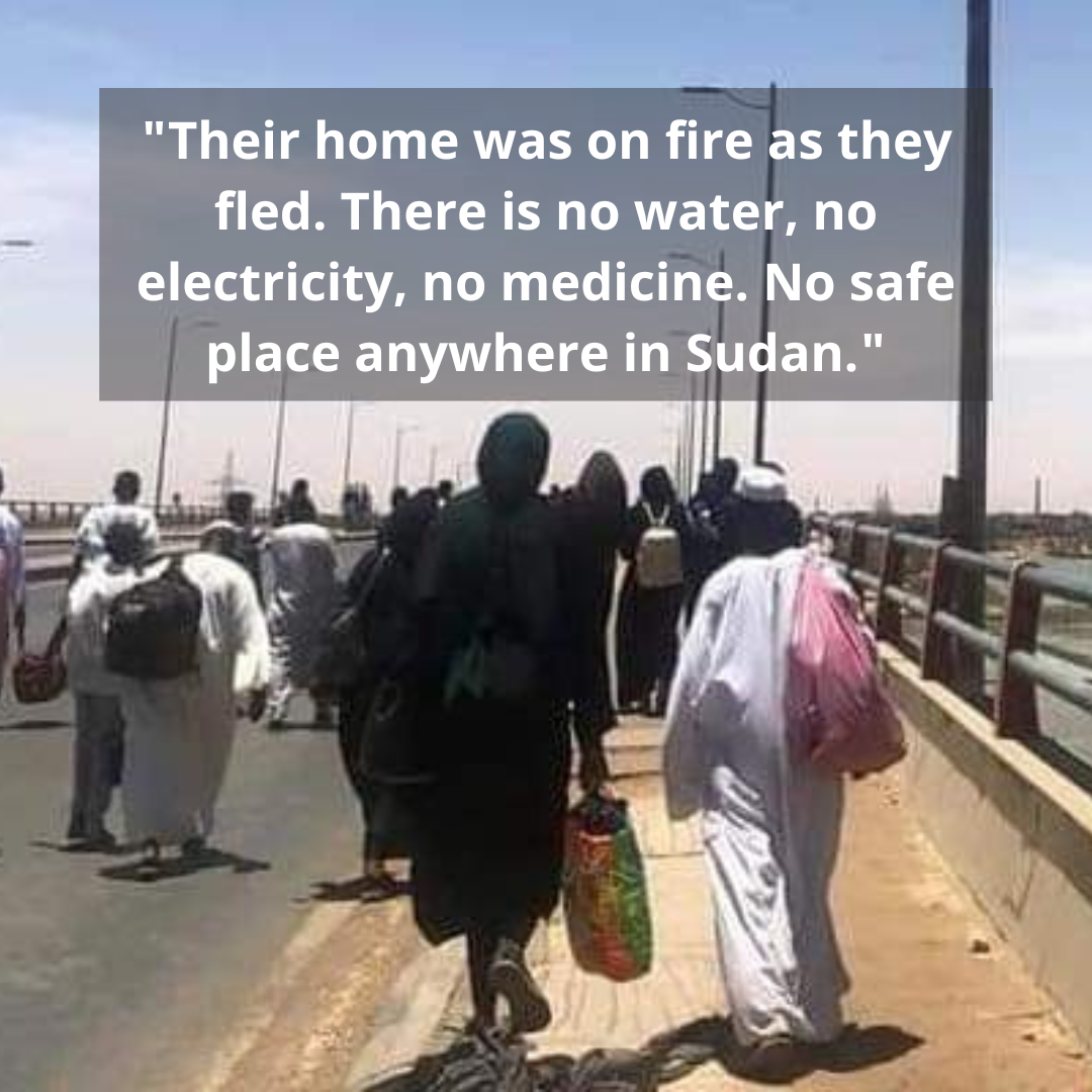 Refugees flee war in Sudan